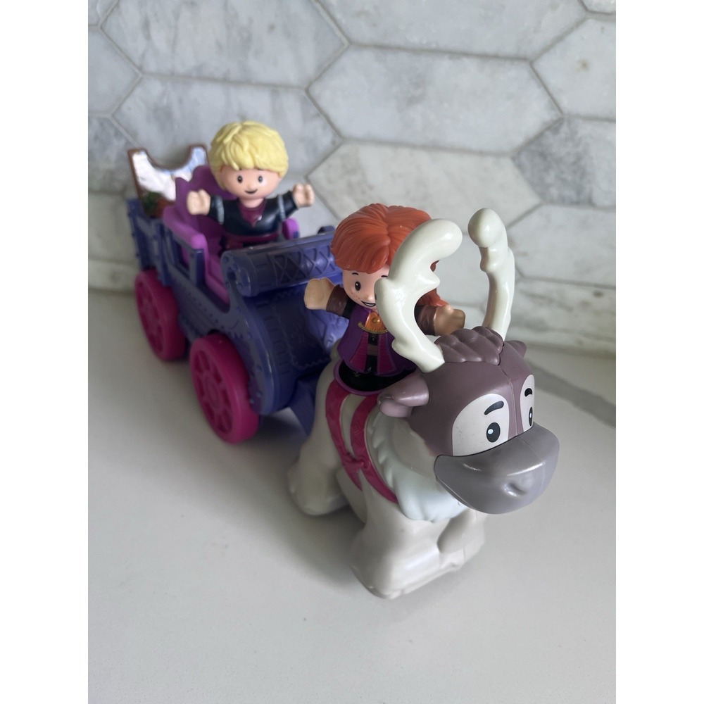 Little People Disney Princess Frozen Anna & Kristoff's Wagon Push Along Sven